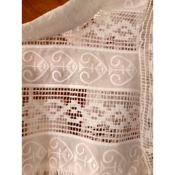 NWT - Free People Blouse - White Spanish Lace Boho - Sz: S - Picture 3 of 5